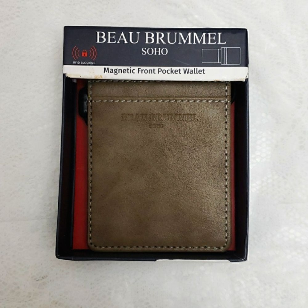 Beau Brummel Soho Money Clip Slim Pocket Wallet New